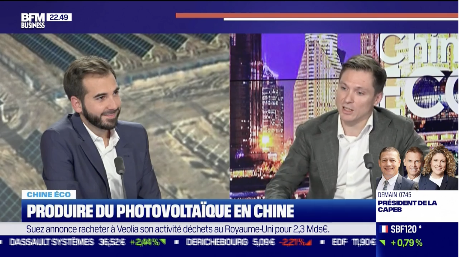 Échange en plateau autour de la production photovoltaïque en Chine